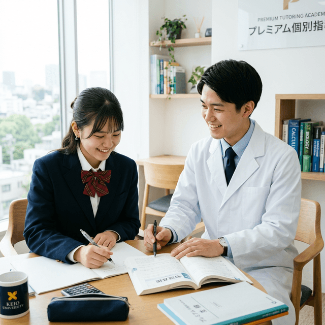 医学部受験の参考書と手書きノート